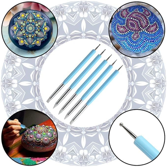 53 Arts 53ARTS® 45Pcs Mandala Dotting Tools Set with a Zipper Storage Bag for Painting Rocks,Mandala Art,Coloring and Drafting - Image 4