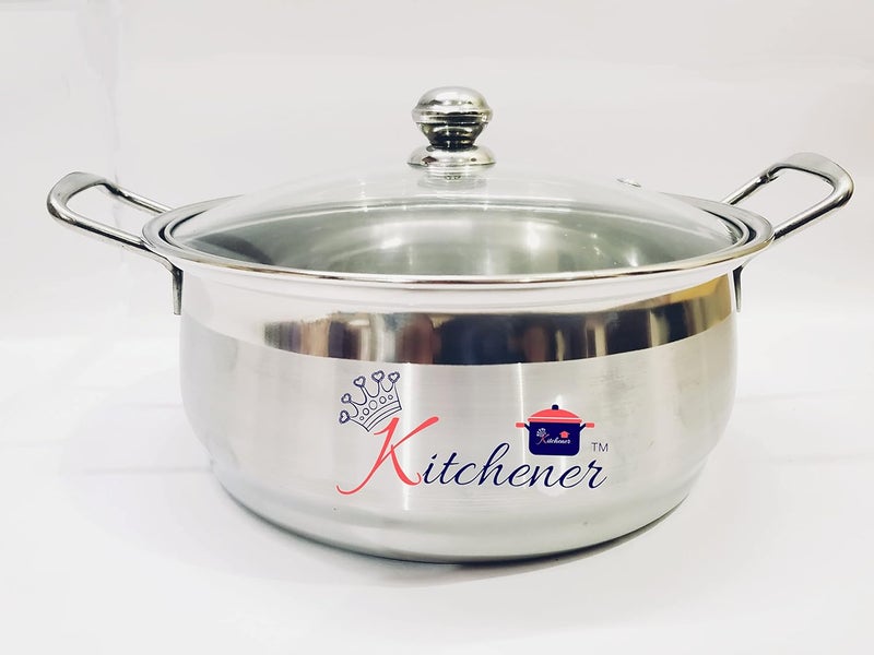 Kitchener Stainless Steel Omega Dish Handi Glass Lid - Image 1