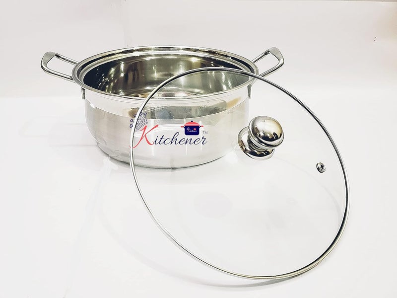 Kitchener Stainless Steel Omega Dish Handi Glass Lid - Image 2