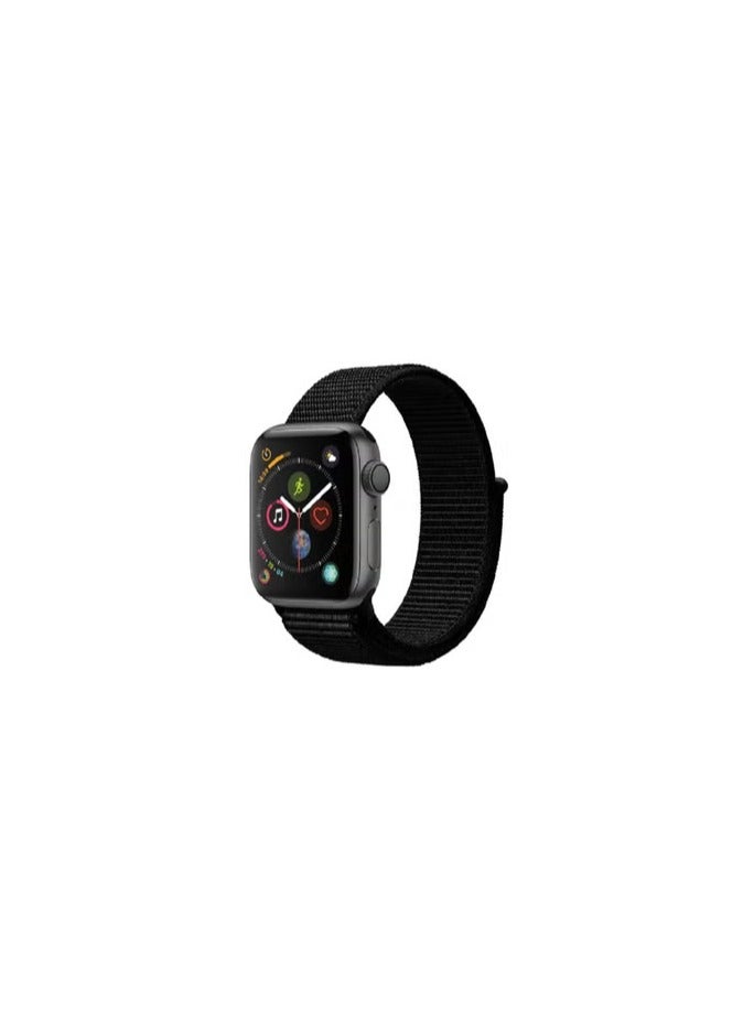 CATANES Apple Watch 42mm 44mm 45mm Nylon Sport Loop Band Compatible with iWatch Series 7/SE/6/5/4/3/2/1 Black - Image 2