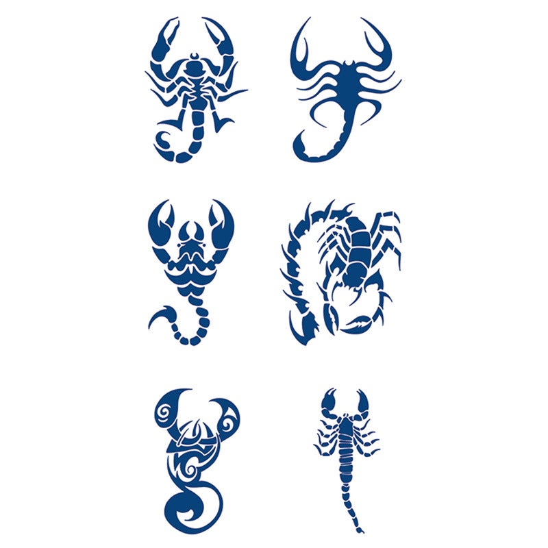 Generic Herbal Juice Scorpion Tattoo Sticker Semi-Permanent Realistic Scorpion (XZ-010) 