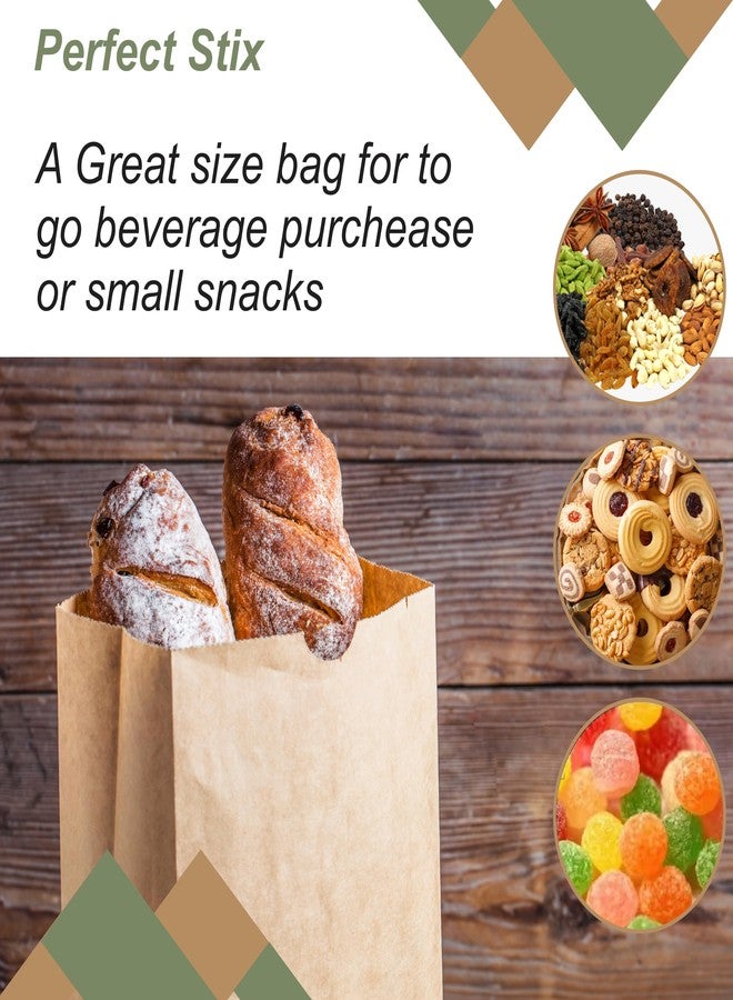 Perfect Stix أكياس غداء ورقية بنية - باك من 100 قطعة 6-100 6 رطل - Image 4