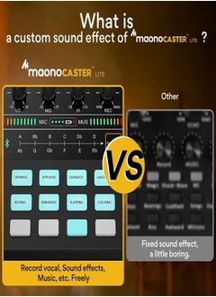 Maono Podcast Equipment Bundle-MaonoCaster Lite-Audio Interface-All in One-Podcast Production Studio with 3.5mm Microphone for Live Streaming,Podcast Recording,Youtube,PC,Smartphone (AM200-S1)  - Image 3