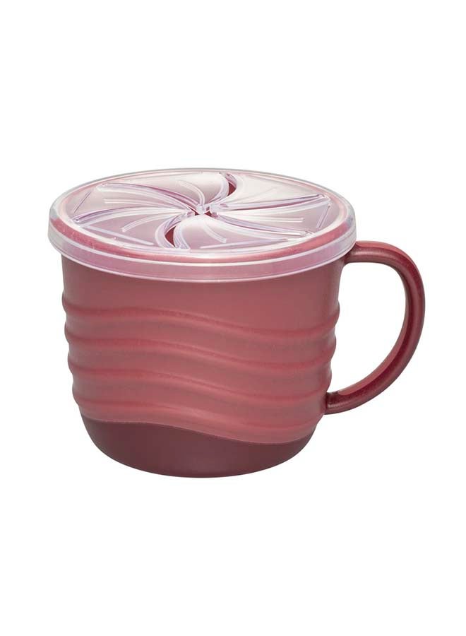 nip 2In1 Snack Box With Silicone Cover, Extra-Light And Ergonomic, Break-Proof, Microwave And Dishwasher Friendly, Bio-Based Plastic, Red 250Ml - Image 1
