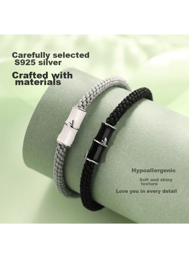 Manhe S925 Silver Couple Bracelets, One Pair For Women And Men, elry, Practical Birthday Gift For Wife Or Girlfriend - Image 3