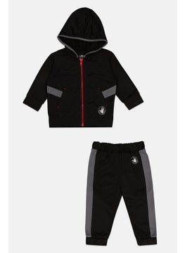 Body Glove Toddlers Boy 2Pcs Printed Sweatshirts and Pants Set, Black  - Image 1