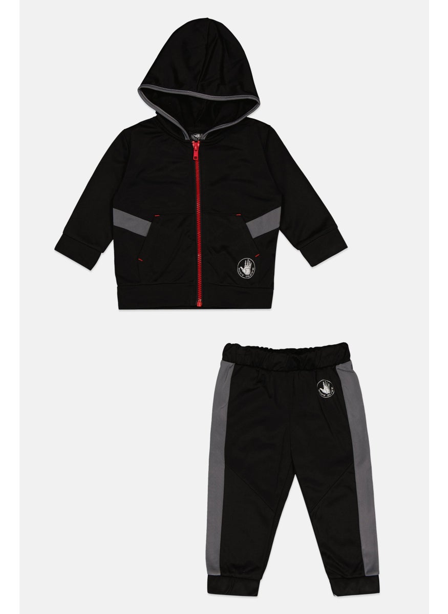 Body Glove Toddlers Boy 2Pcs Printed Sweatshirts and Pants Set, Black  - Image 1