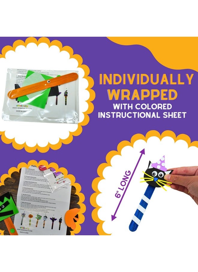 4E's Novelty Halloween Crafts Bookmark For Kids (12 Pack) 2023 Bulk Fall Craft Kit Classroom Crafts Supplies Halloween Activities For Kids Ages 48 812  - Image 4