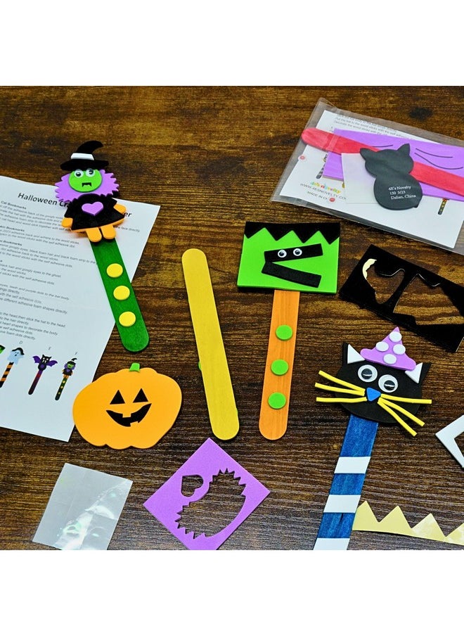 4E's Novelty Halloween Crafts Bookmark For Kids (12 Pack) 2023 Bulk Fall Craft Kit Classroom Crafts Supplies Halloween Activities For Kids Ages 48 812  - Image 2