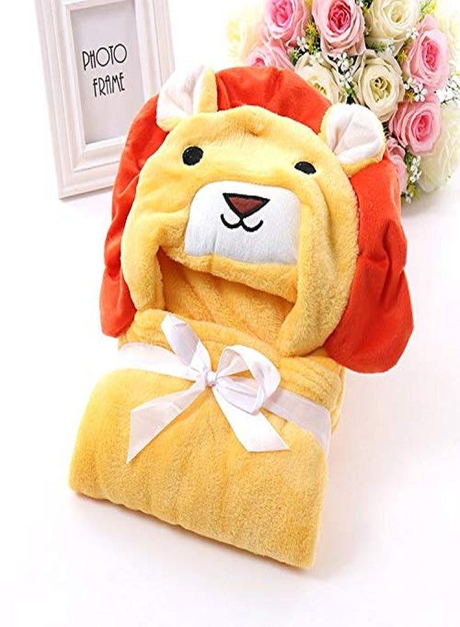 First Kick مجموعة بطانيات الأطفال حديثي الولادة من فيرست كيك، تتضمن رداء حمام فائق النعومة، وغطاءً متينًا من الصوف والبوليستر، بالإضافة إلى منشفة حمام للأطفال الرضع من الجنسين (80 سم × 80 سم، من 0 إلى 6 أشهر)، عبوة من قطعتين باللونين الأحمر والأصفر. - Image 3