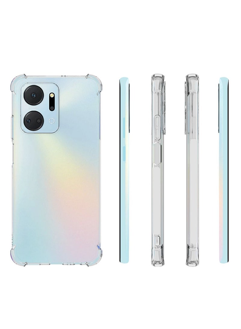 Honor X7a Case Cover Clear Slim Soft TPU Cover with Shock-Absorption Edge Bumper with Reinforced Corners Transparent Phone Case - Image 2