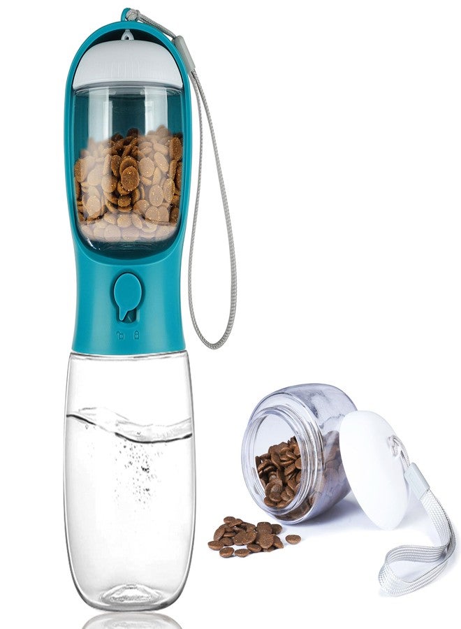 AVELORA Portable Dog Water Bottle with Food Container,15oz Leak-Proof Pet Water Dispenser for Dogs, Cats, Puppies,Built-in Activated Carbon Filter for Travel,Hiking, Walking,and Outdoor Activities - Image 1