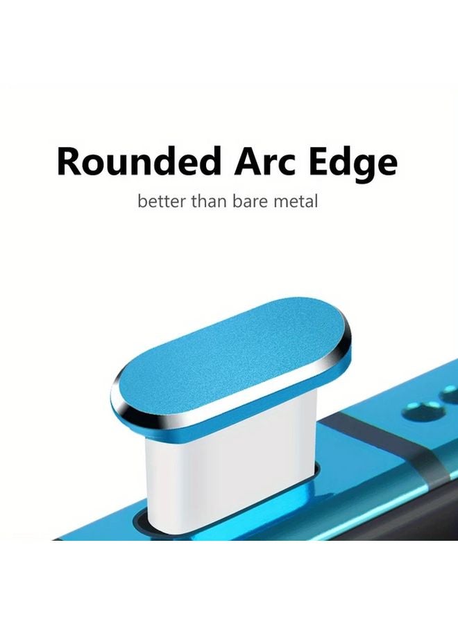 5 قطع غطاء واقي من الغبار من النوع العالمي سي الأزرق لمنفذ شحن شاومي - Image 5