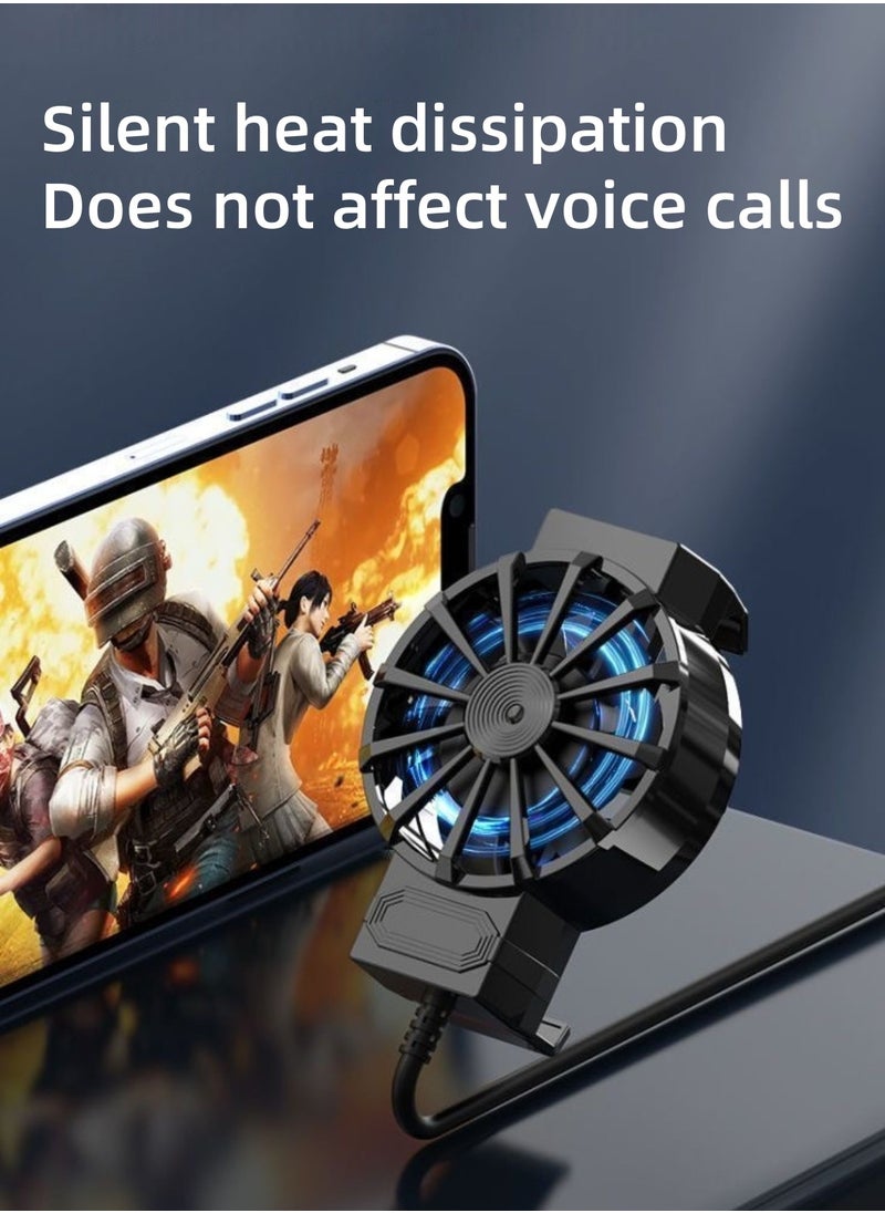 CHU DAI Cell Phone Cooler, Portable RGB Cooling Fan, Cellphone Radiator with Removable Grip  - Image 4
