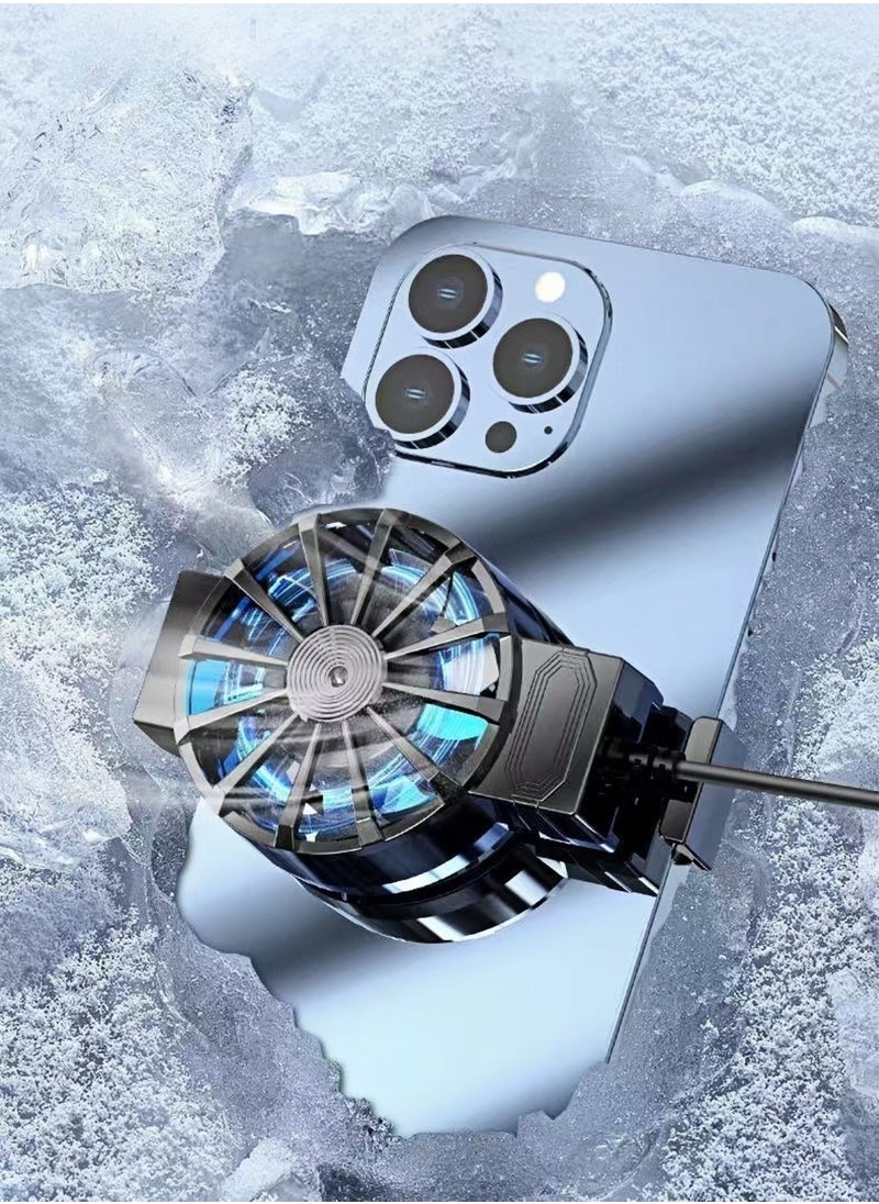 CHU DAI Cell Phone Cooler, Portable RGB Cooling Fan, Cellphone Radiator with Removable Grip  - Image 1