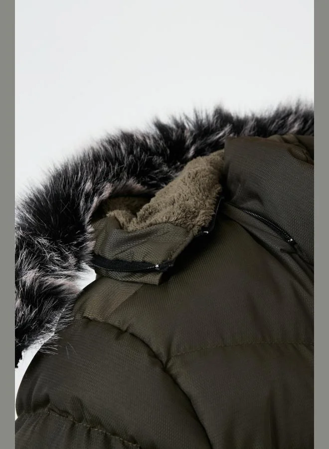 Buratti  Buratti Slim Fit Faux Fur-Lined Padded Jacket with Removable Hood for Men - JACKET 5761080 B for Men | Best Price UAE