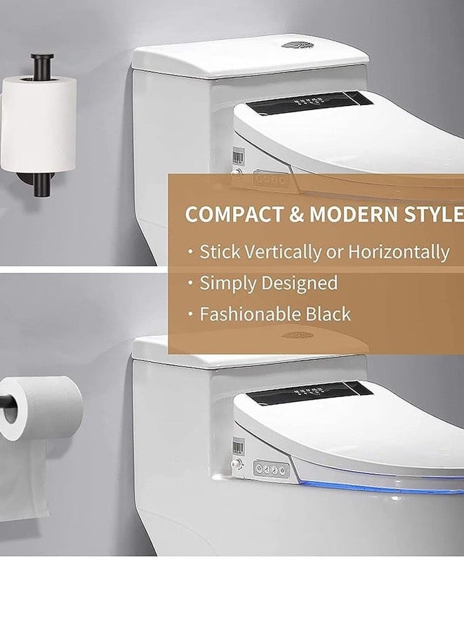 2pcs Toilet Paper Roll Holder for Bathroom, Kitchen Stick on Wall Stainless Steel Brushed, Silver.  - Image 3