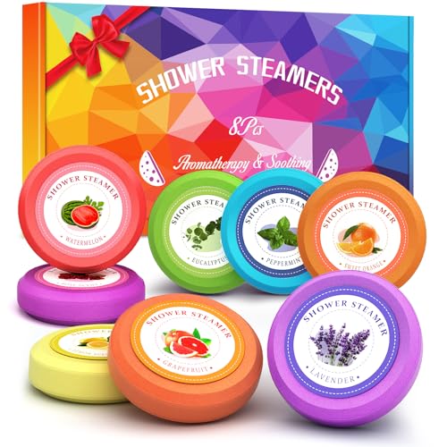 Sanyi Shower Steamers Aromatherapy - sanyi Birthday Gifts for Women, Stocking Stuffers White Elephant Christmas Gifts for Adults Teen Girls, Shower Bombs with Natural Essential Oils Self Care - Image 1