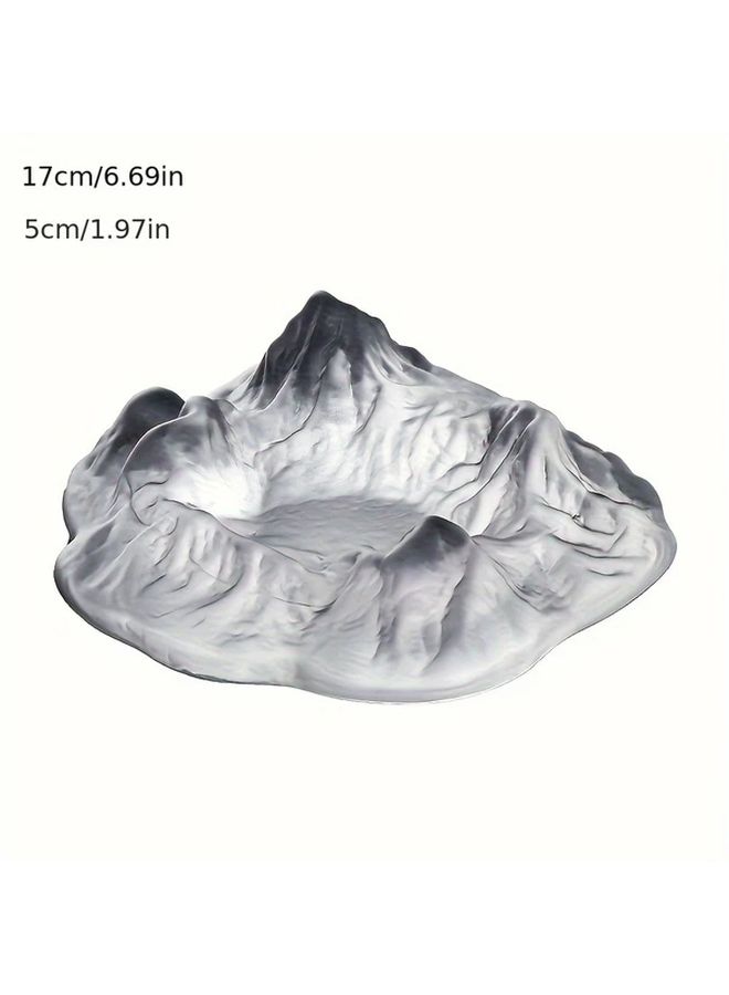 Iceberg Style Transparent Ashtray Modern Anti Spill Desk Decor Gift For Smokers - Image 3