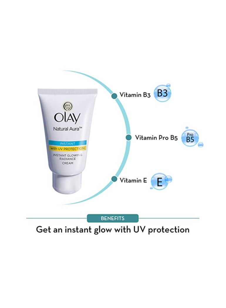 Olay Natural Aura Day Cream with SPF 15 | Glowing Radiance Cream | With Niacinamide and Vitamin E | Normal, Oily, Dry, Combination Skin | 40g - Image 4