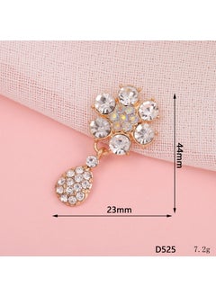 Creative Five-Petal Flower Pearl DIY Jewelry Case D525 six large diamond pendant (gold and white)