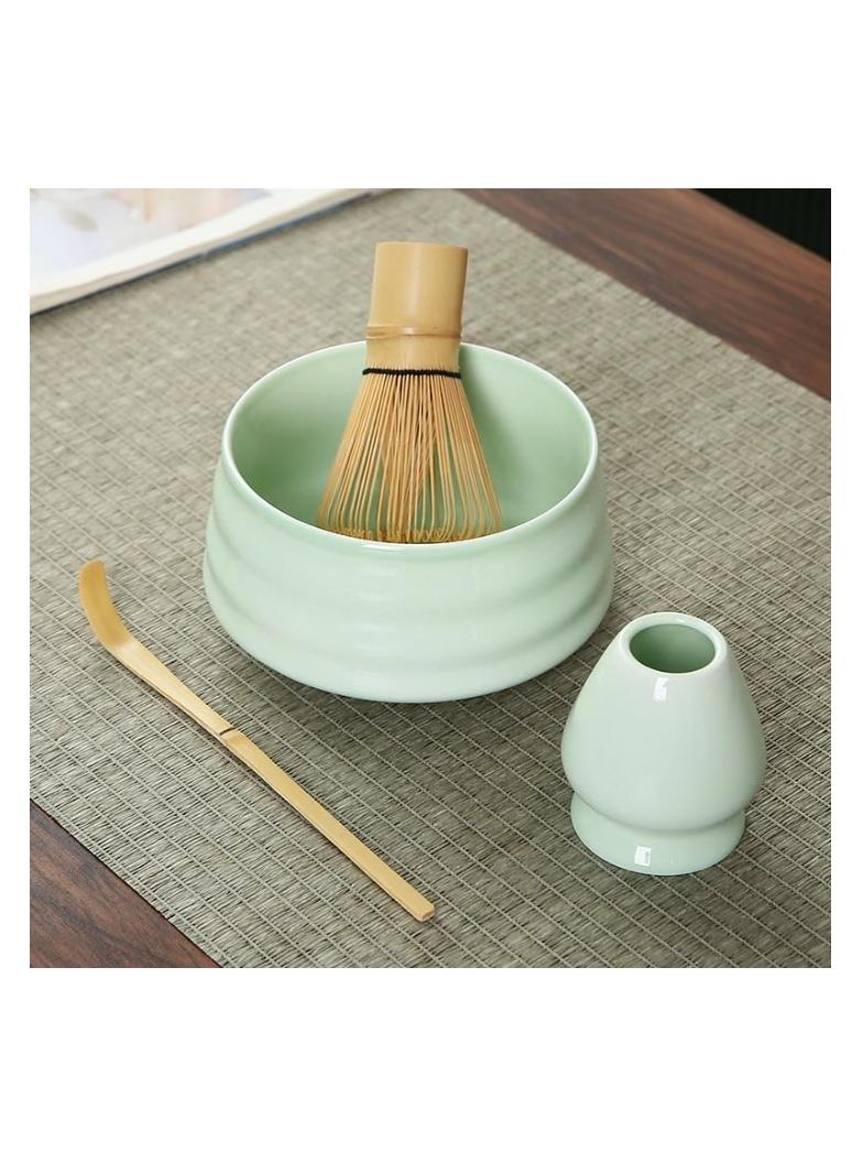 Bluejw Arabest 4 Pcs Matcha Whisk Set, Matcha Whisk and Bowl Kit, Japanese Matcha Tool Set, Home Matcha Whisk with Traditional Scoop and Ceramic Bowl, Perfect Set to Prepare Traditional Matcha - Image 2