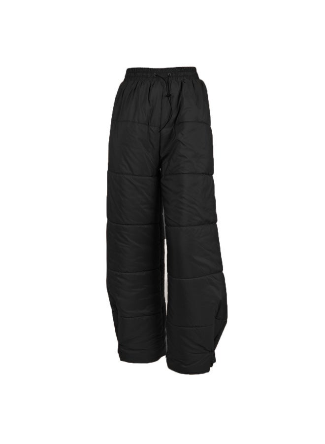 8743pd Nazada European And American Autumn New Cotton Pants Warm Quilted Drawstring Flap Pocket Pants Elastic Waist Velcro Cotton Pants