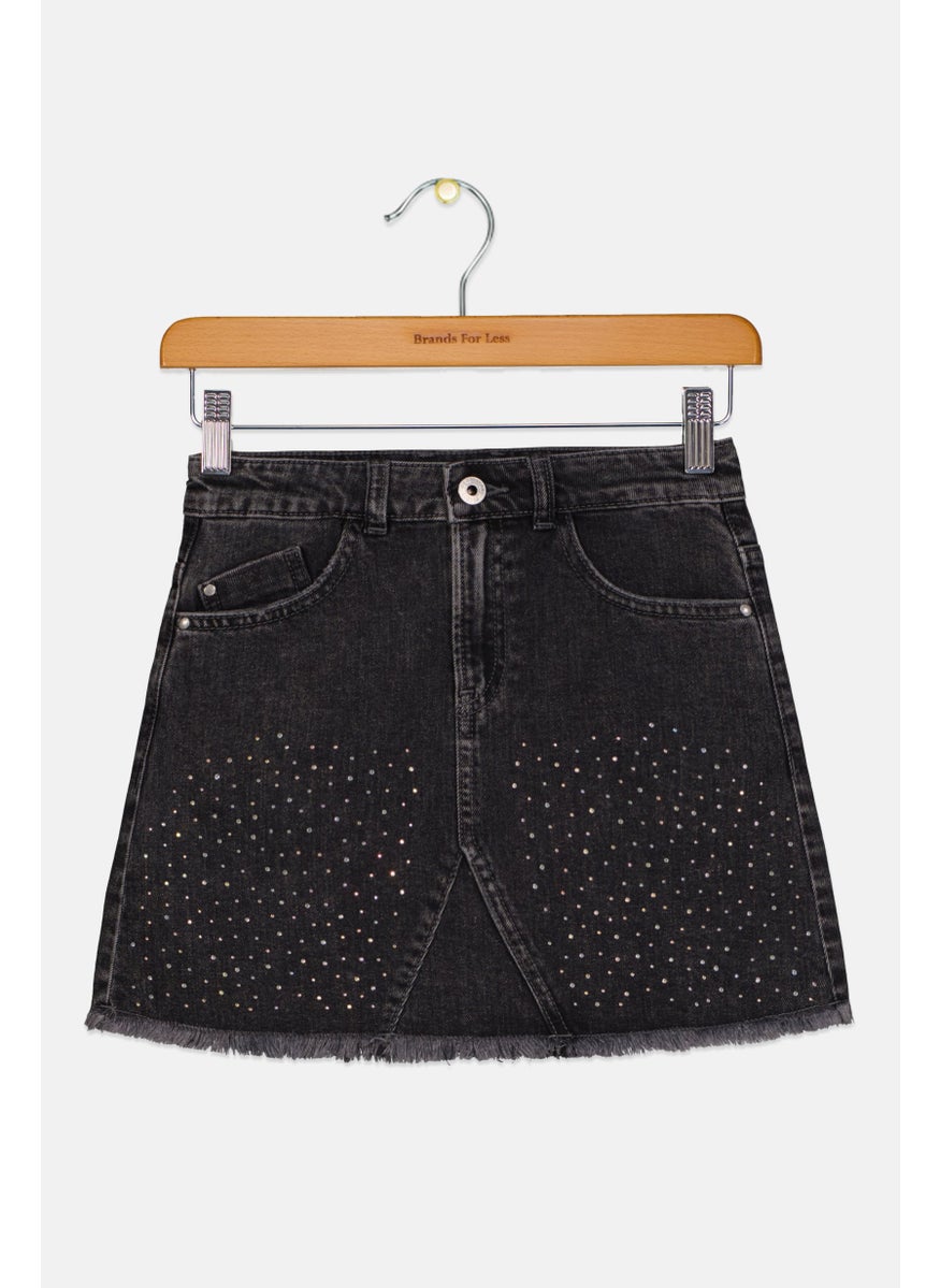 Pepe Jeans Kids Girl Embellished Skirt, Black  - Image 1