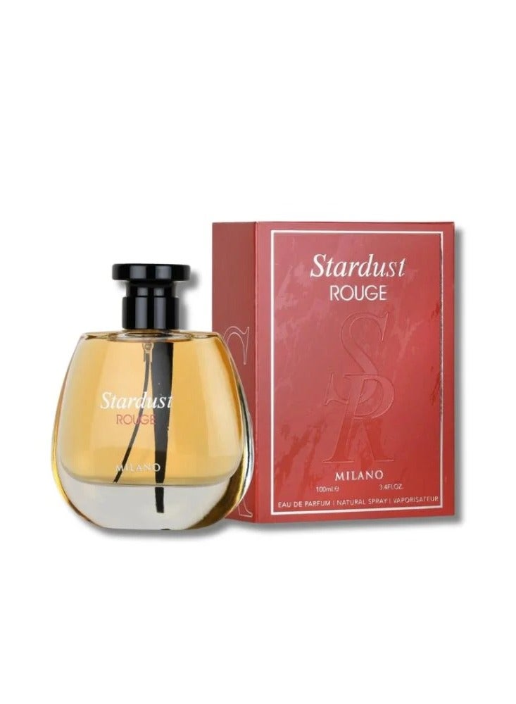 milano Stardust Rouge Eau de Parfum for Unisex - 100ml | A Captivating Blend of Floral & Musk Notes