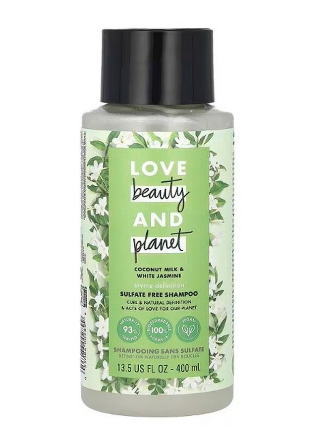 love beauty and planet Sulfate Free Shampoo Coconut Milk and White Jasmine 13.5 fl oz 400 ml  - Image 1