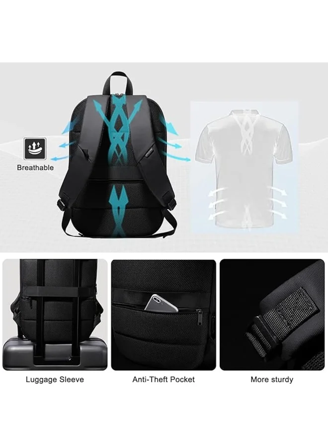 Mobcos Mobcos Back Pack Black 8787TF Mobcos Back Pack Black 8787TF Waterproof Anti-Theft Laptop Backpack with USB Charging Port Apex Business Travel Backpack for Men & Women Durable Oxford Material Fits 17.3 Inch Laptop Slim Work & College Bag  | Best Price UAE