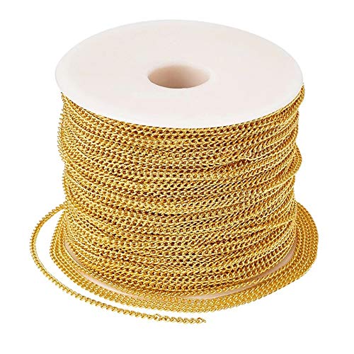 SHARUM CRAFTS Shaum Crafts Combo of Link Anchor Chain Golden 1mm 5 Mtr Jump Ring Round Nose Hole Punch Plier - Image 4