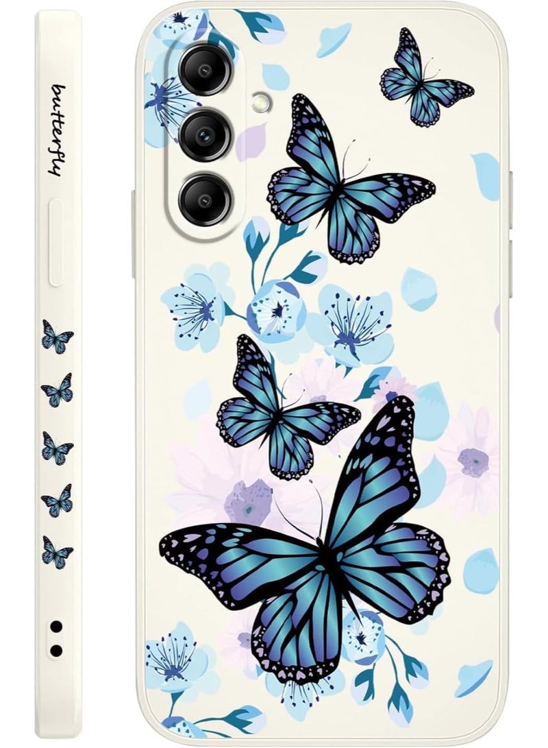 Fekra for Samsung Galaxy A16 Case Creative Design Flower Pattern Slim Soft Silicone Protective for Galaxy A16 phone Cover Aurora Butterfly -(white) - Image 1