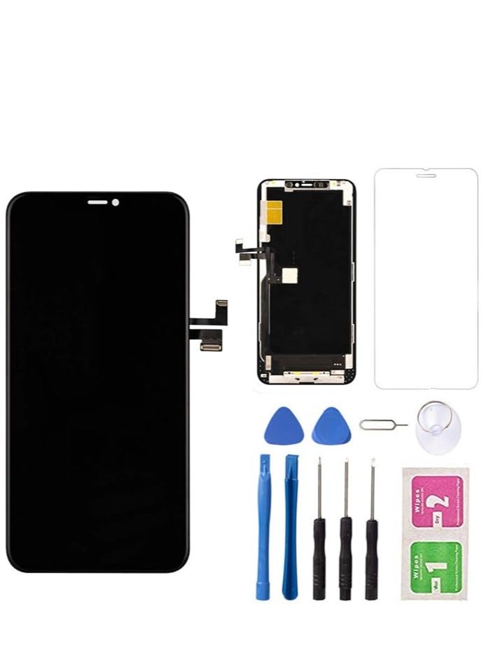زد واي شاشة LCD بديلة لجوال ايفون 11 برو ماكس، شاشة LCD تعمل باللمس، محول رقمي، مجموعة ادوات اصلاح مع زجاج مقوى (11 برو ماكس LCD) - Image 1