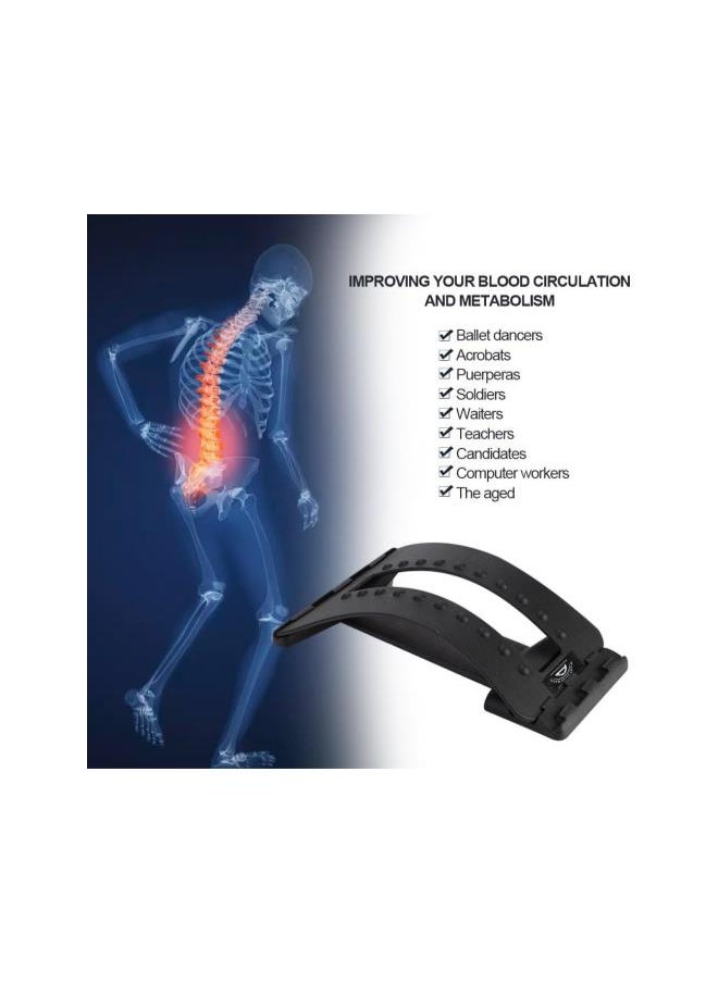 Generic - Back Stretcher, Multi-level Upper and Lower Back Lumbar Support Spine Waist Massage Relax Exercise Device Posture Improve Corrector (Normal) - Image 1