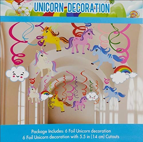 Atpata Funky Unicorn Theme Birthday Party Balloons, Decorations and Party Supplies (Multicolor Unicorn Dangler) - Image 2