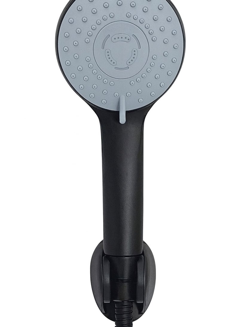 Hesanit Hand Held Shower Head, black Plated, 3 Spray Settings with Rain, Power Rain, Massage Jet Modes - Image 3