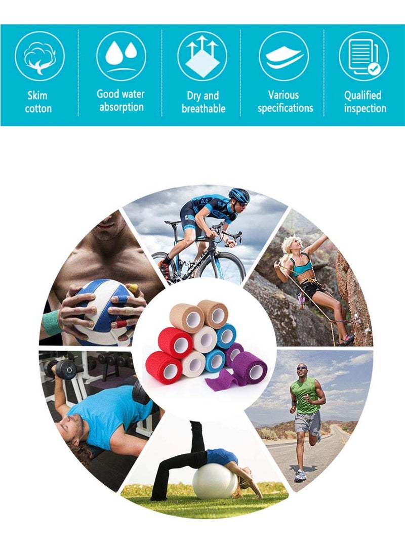 3 Pack Bandage（5cm*4.5m）, Elastic Sports, Sports Bandage, Veterinary Wrap, Suitable For Sports, Wrist, Ankle (Color) - Image 5