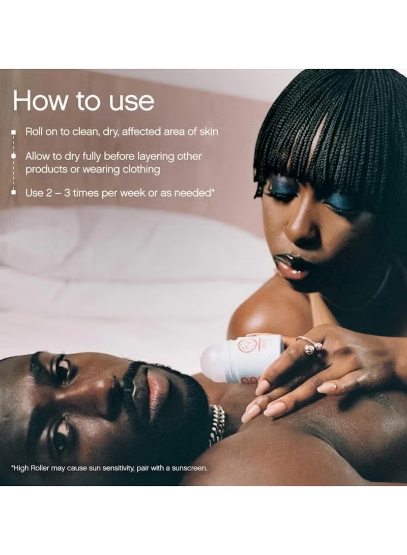 TOPICALS High Roller Ingrown Hair Serum | Roll-on Tonic to Soothe and Calm Irritated Skin on Face, Armpits and Bikini Areas | Contains Salicylic and Glycolic Acid | Vegan and Cruelty-Free - Image 3