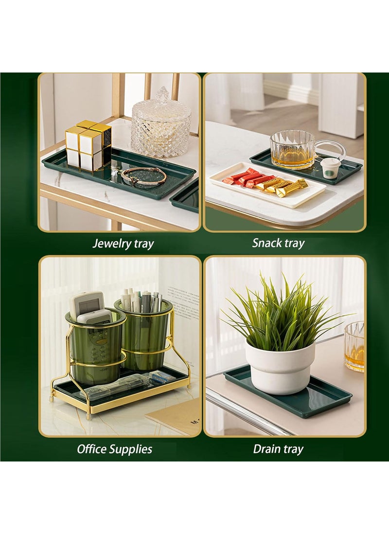 Hihonor 2-Piece Tableware Caddy with Metal Rack, Kitchen Utensil Holder Crock,Utensil Holder Flatware Caddy Cutlery Storage Organizer for Kitchen Table,Kitchen Tool Utensil Storage Holder (Green)  - Image 3