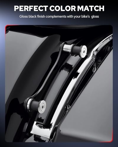 Benlari Gloss Black 4 Point Docking Hardware Kit 2014-2024 Compatible for Harley Davidson Touring Street Glide Road Glide Electra Glide Road King CVO (Vivid Black) - Image 3