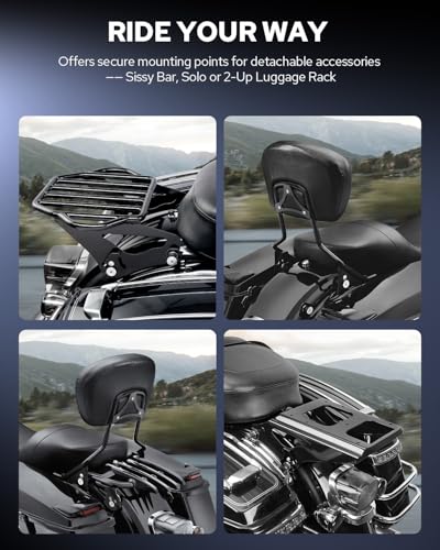 Benlari Gloss Black 4 Point Docking Hardware Kit 2014-2024 Compatible for Harley Davidson Touring Street Glide Road Glide Electra Glide Road King CVO (Vivid Black) - Image 5