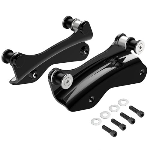 Benlari Gloss Black 4 Point Docking Hardware Kit 2014-2024 Compatible for Harley Davidson Touring Street Glide Road Glide Electra Glide Road King CVO (Vivid Black) - Image 1