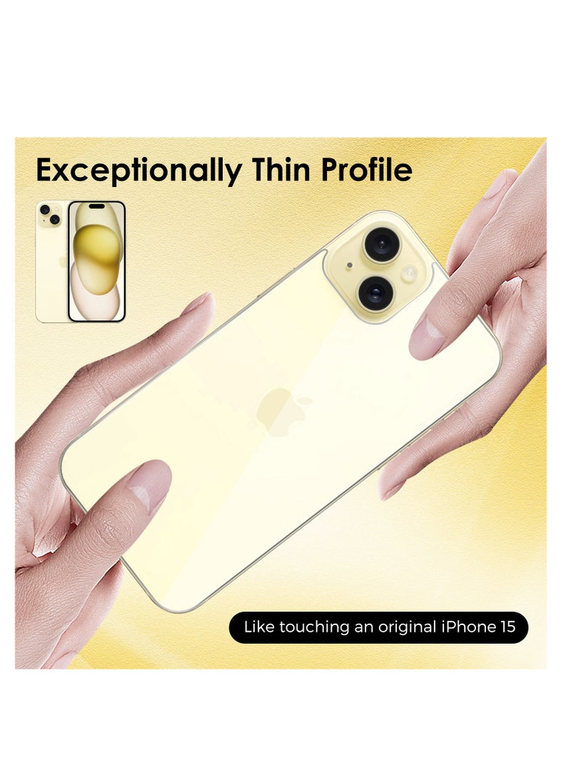 3 in 1 Screen Protector for iPhone 15, Front and Back Tempered Glass Screen Protector, Camera Lens Protector Ultra Thin Bubble Free(6.1 inch)