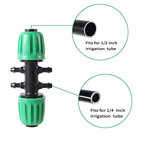 FULAIERGD 52 FT 1/2”PVC Garden Irrigation Tubing Hose（OD:16mm,ID:12mm),1/2 inch Drip Irrigation Tubing Main Line Hose Tube with Drip Irrigation Fitting Connector for Garden Watering Drip Irrigation System - Image 4