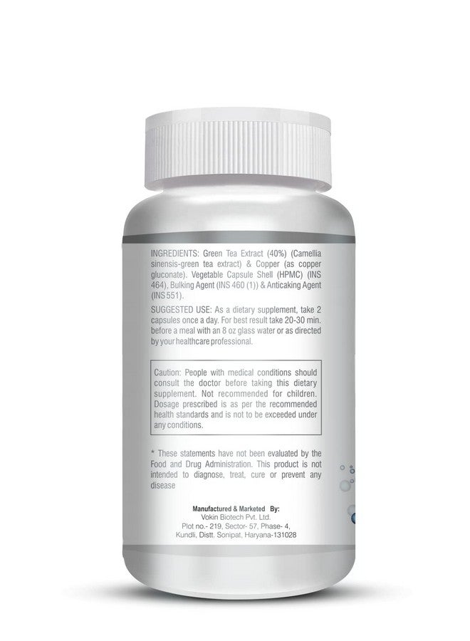 Vokin Biotech Chelated Copper Gluconate - Support Connective Tissues -1700mcg - 90 Capsules - Image 2