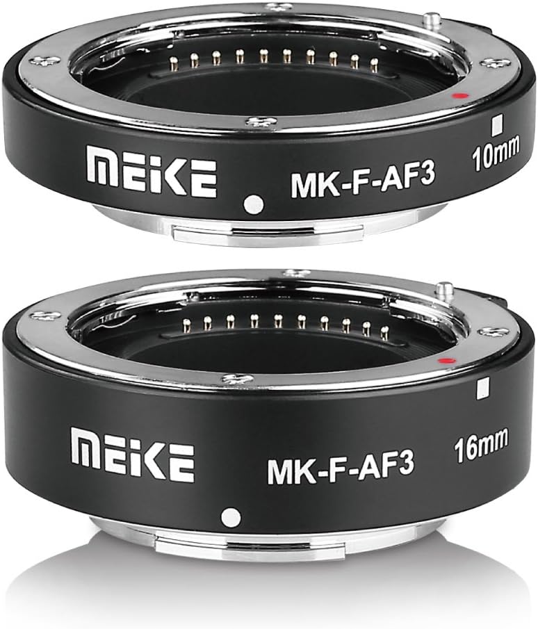 Meike أنبوب تمديد ماكرو MK-F-AF3 مع تركيز تلقائي متوافق مع جميع كاميرات فوجي فيلم بدون مرآة (10 مم 16 مم فقط أو تركيبة) X-T1 X-T2 X-Pro1 X-Pro2 X-T10 X-A1 X-E1 X-E2 X-E3 X-T20 X-T3 X-T30 إلخ - Image 2