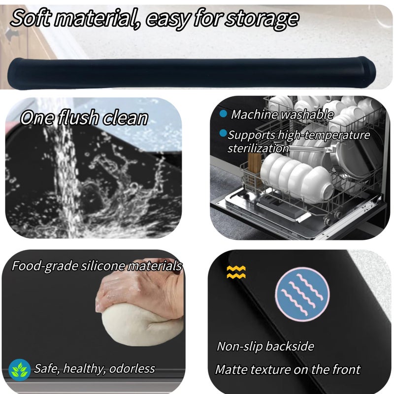Nyoria Stove Top Cover Silicone - 30â€œ x 21â€ Electric Stovetop Counter Protector Mat - Glass Oven Induction Guard Mat - Cooktop Extra Countertop for Kitchen RV - Heat Resistant Dish Drying Mat - Image 5