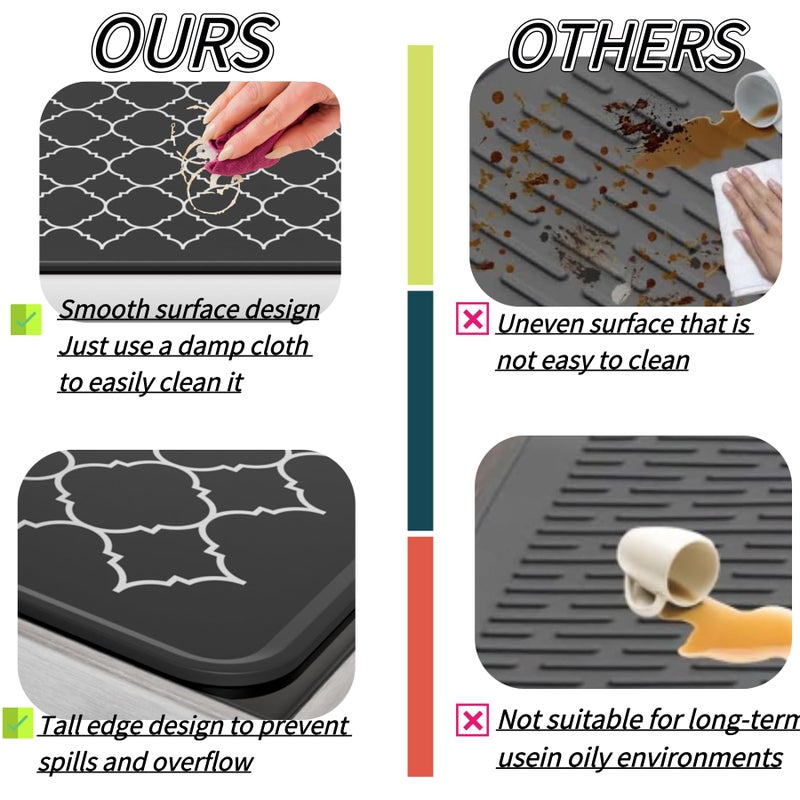 Nyoria Stove Top Cover Silicone - 30â€œ x 21â€ Electric Stovetop Counter Protector Mat - Glass Oven Induction Guard Mat - Cooktop Extra Countertop for Kitchen RV - Heat Resistant Dish Drying Mat - Image 3