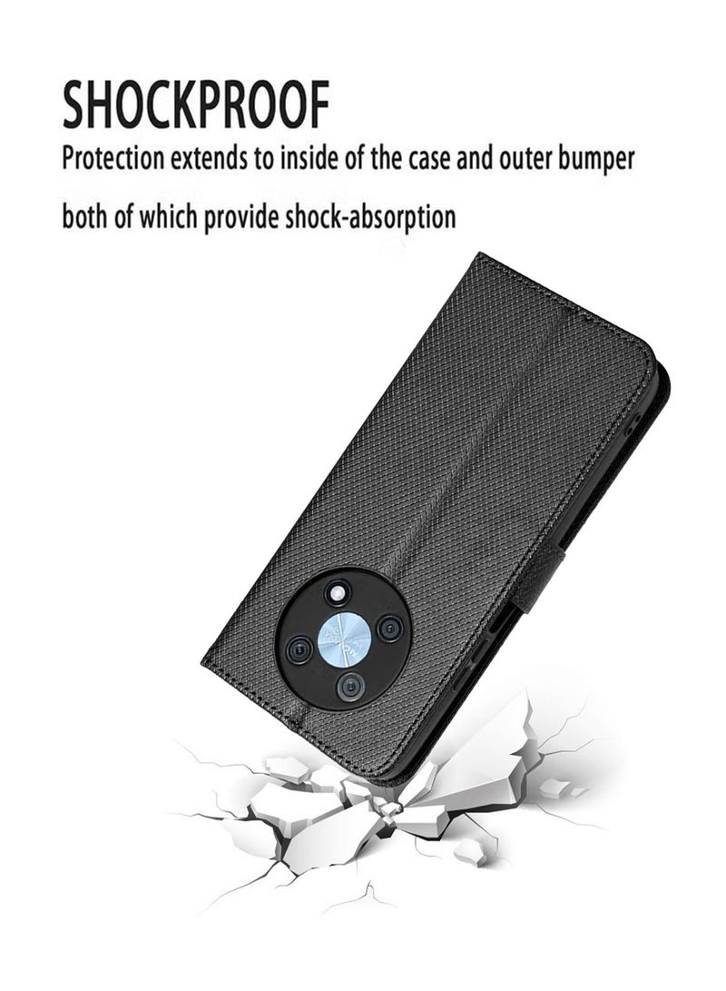 Huawei Nova Y90/Enjoy 50 Pro Phone Case Cover With Full Body Camera Len Protector PU Leather Wallet Card Holder Shockproof Protective Back Cover With Release Hand Phone Holder Daily Video Kickstand  - Image 3